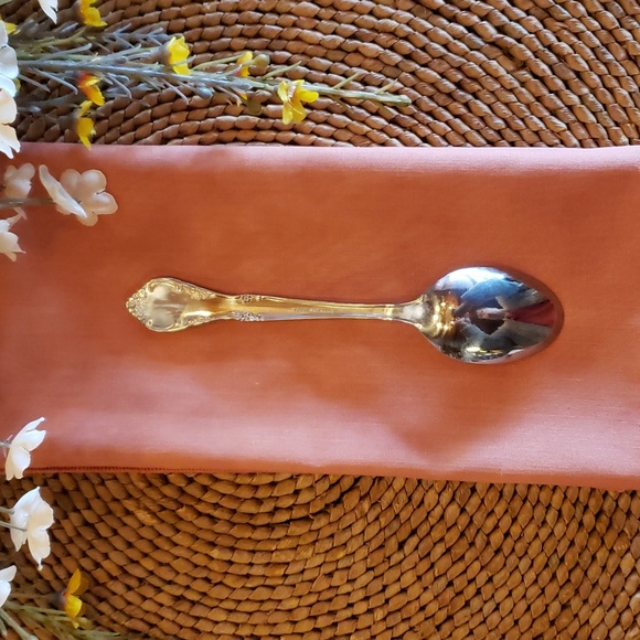 ESTIA GOURMET Cascade Floral 6 Inch Stainless Steel Teaspoon Vintage - Picture 5 of 5